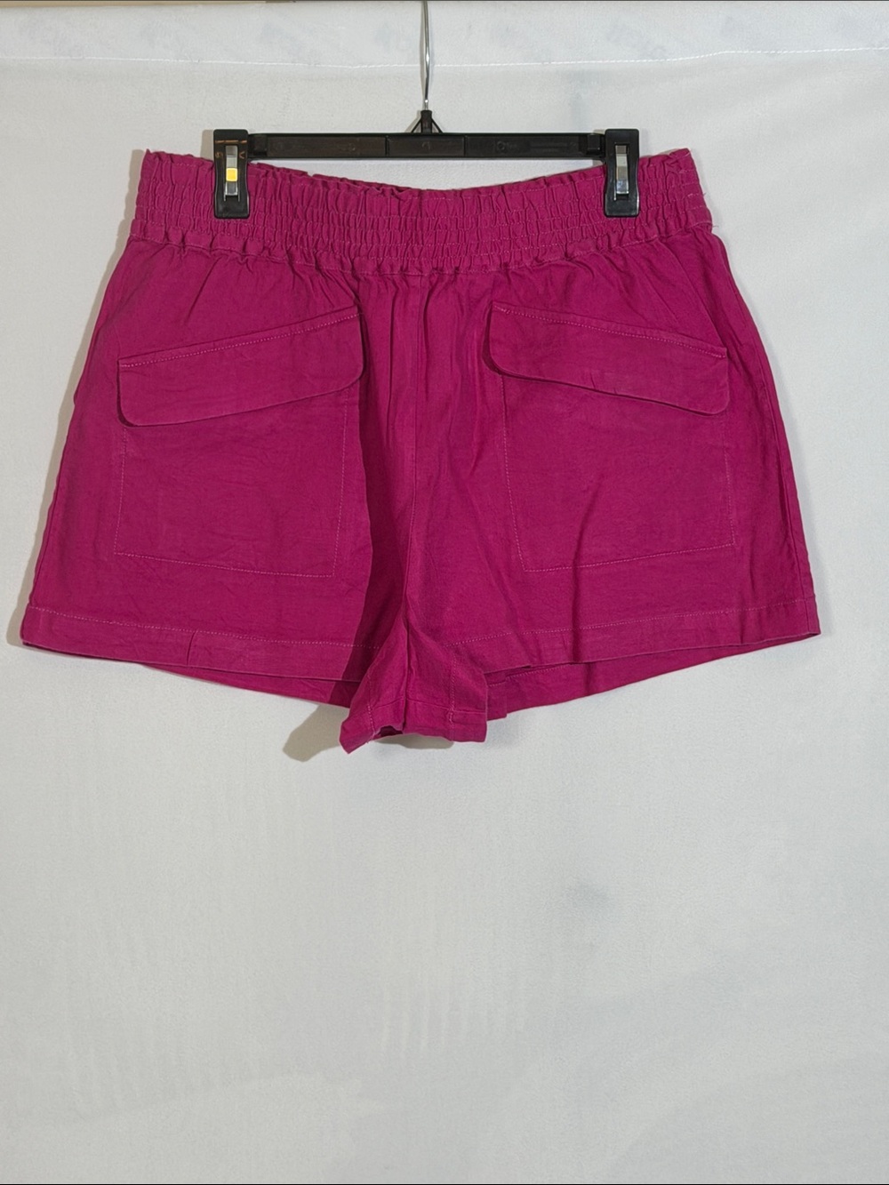 Anthropologie Maeve Shorts Size L Magenta Color 57% Linen 46% Viscose EUC